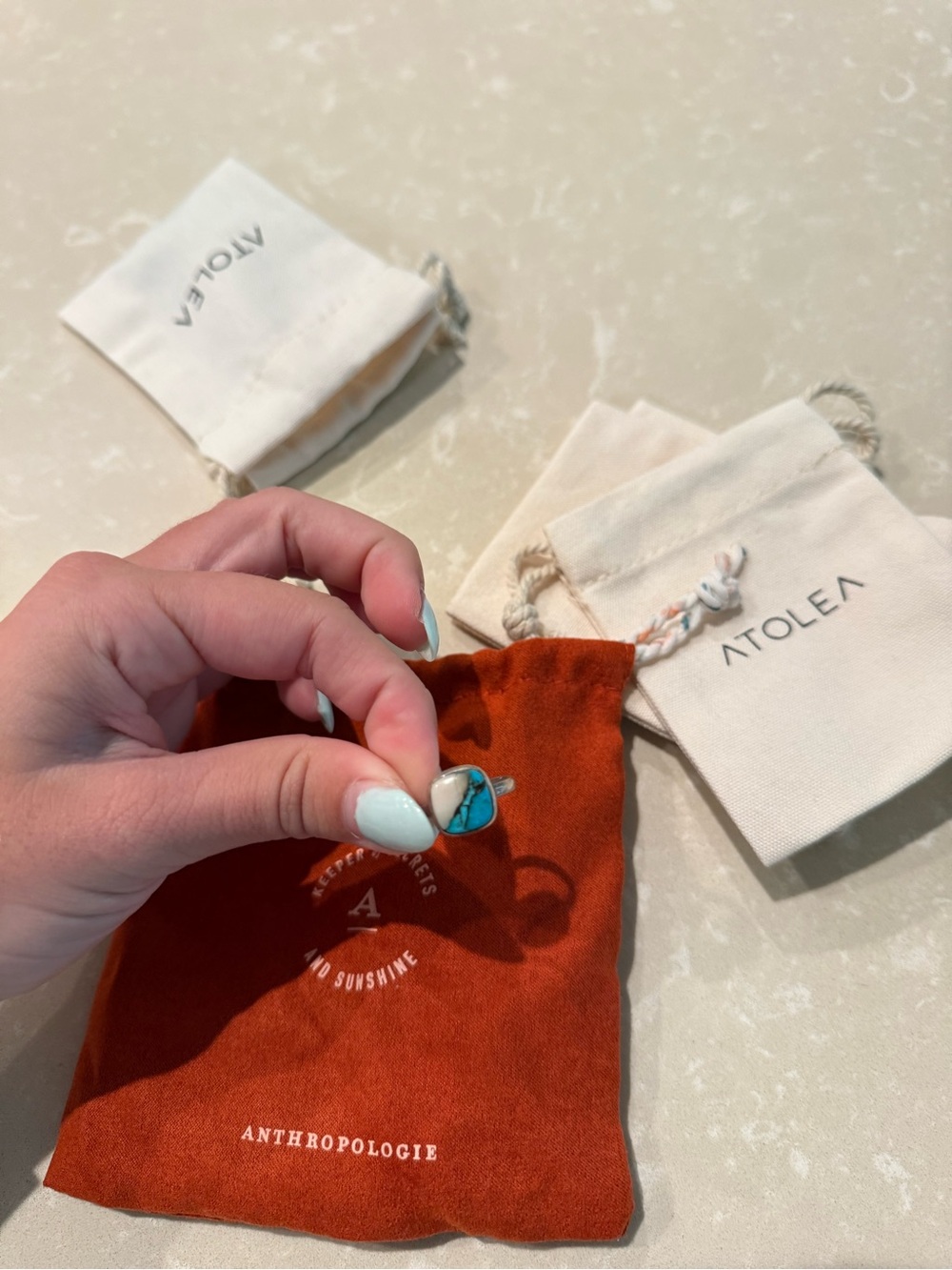 Turquoise Inlay Silver Ring